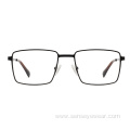 Luxury Design Mens Square Metal Optical Frames Eyeglass